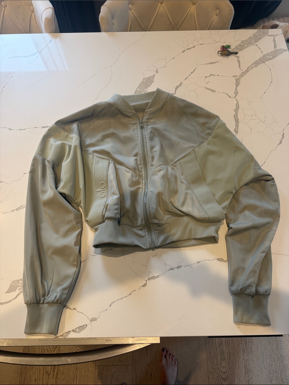 Alo Mixed Media Reinvention Jacket - Limestone size Small
